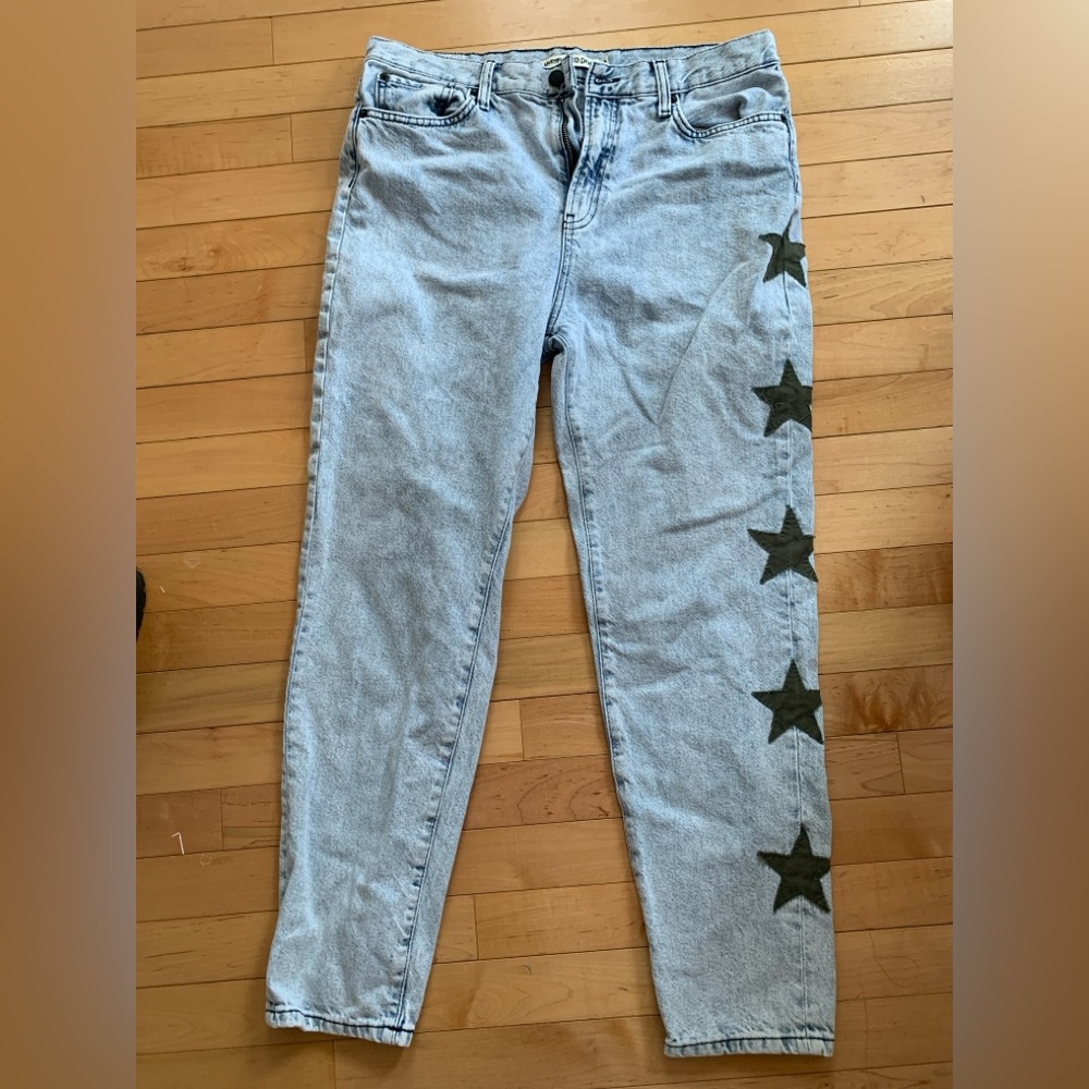 Unemployed star patch novelty jean